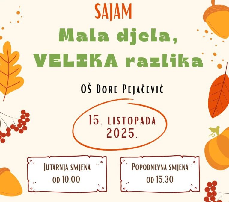 Sajam Mala djela, VELIKA razlika